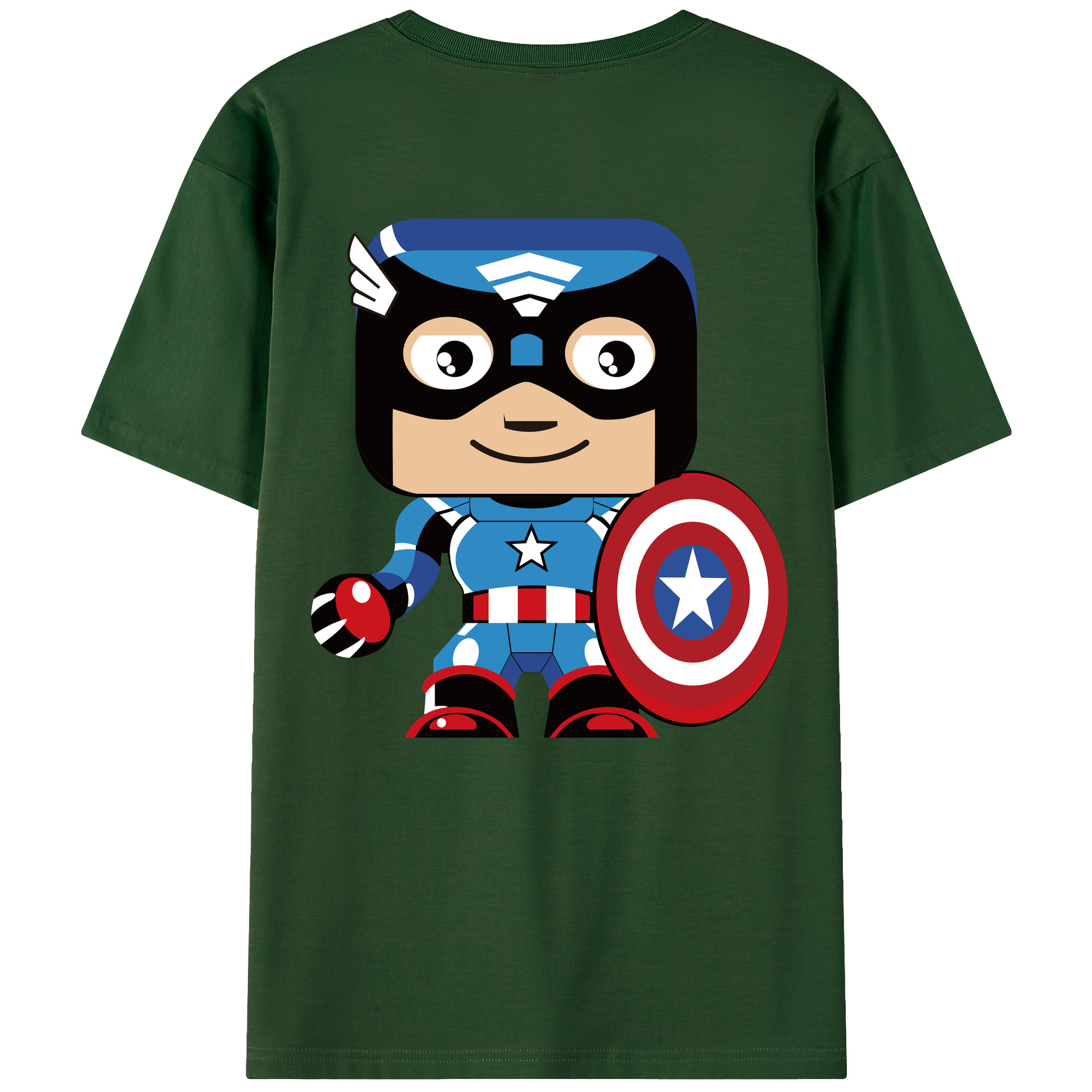 （画像用） アベンジャーズ The Avengers 綿100％半袖Tシャツ（背面プリント）